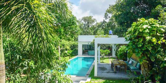 Contemporary Tropical Retreat with Paddy Field Views