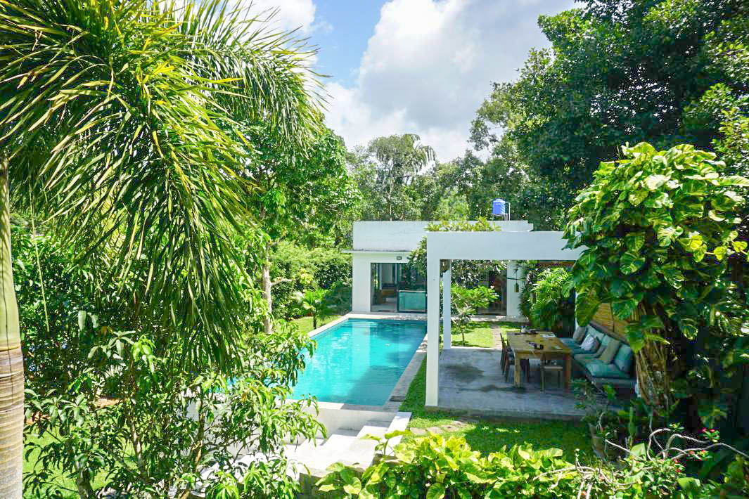 Contemporary Tropical Retreat with Paddy Field Views