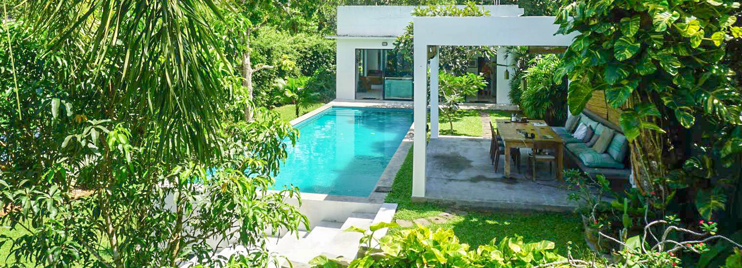 Contemporary Tropical Retreat with Paddy Field Views